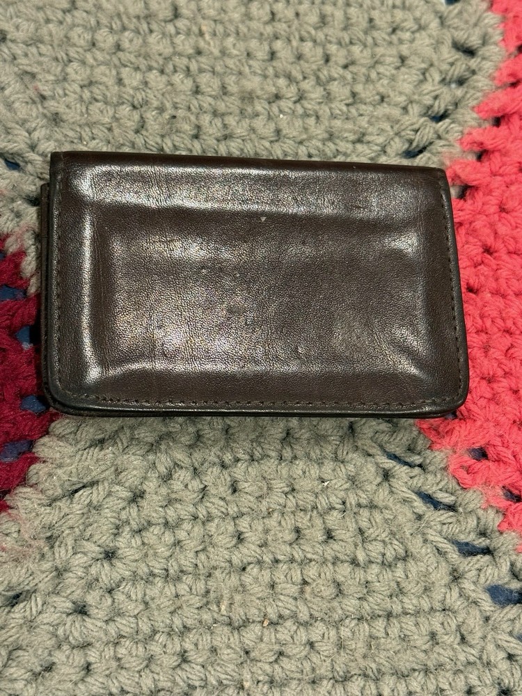Buxton Front Pocket Leather Double ID Window Cardcase, Brown