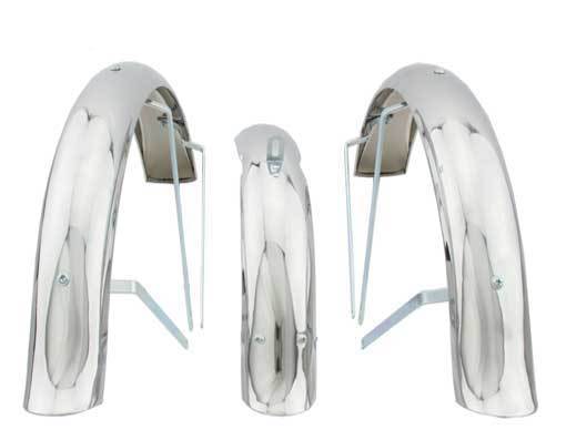 NEW! Bicycle Fender Set 20" Flared Standard Hollow Trike Conversion Kit Chrome