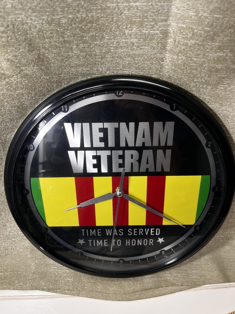 Vietnam Veteran Wall Clock 13”x12”