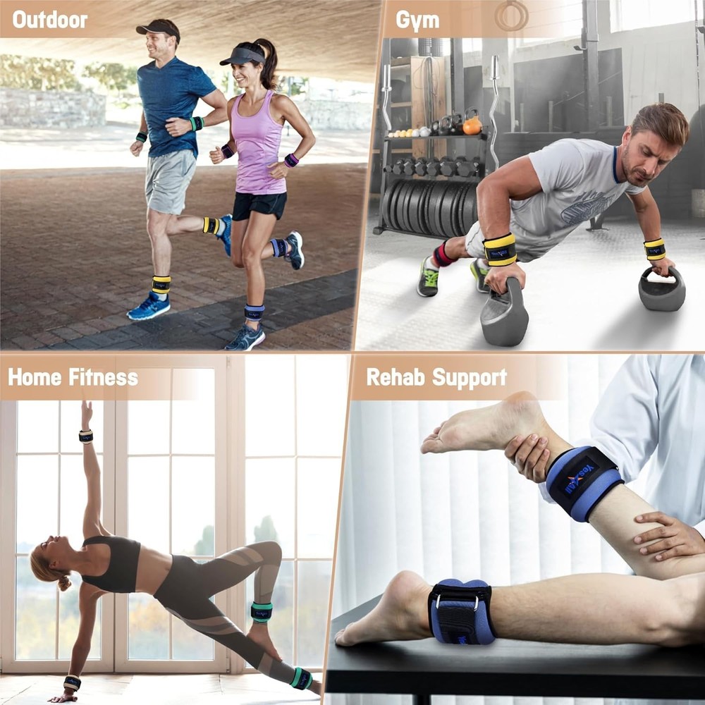 Versatile Adjustable Wrist & Ankle Weights Pair - Enhance Your Cardio Routine