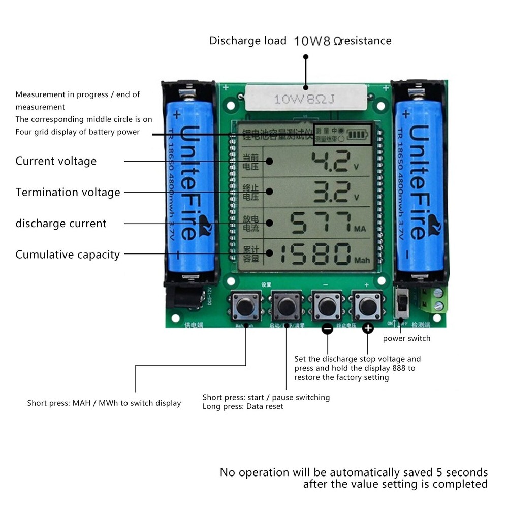 18650 Capacity Tester Module High Precision LCD Digital Display True Capacity