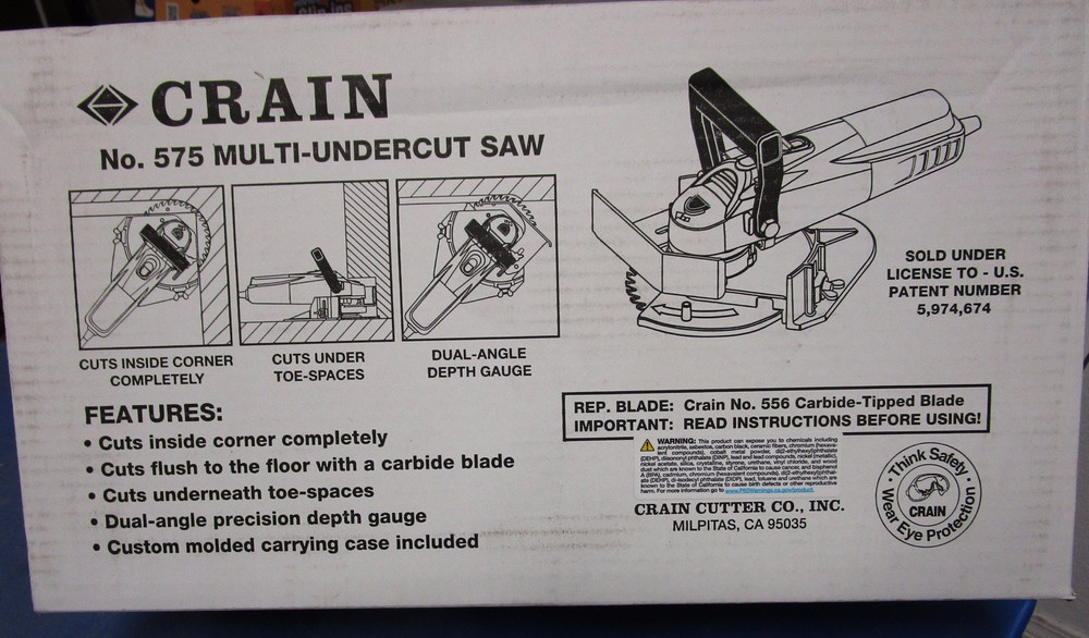 CRAIN MULTI-UNDERCUT SAW - MODEL 575 - NEW IN BOX