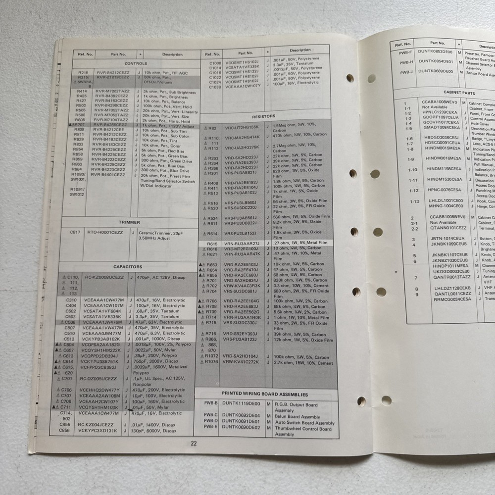 Sharp Electronics Color Television Model C1985 Preliminary Service Information