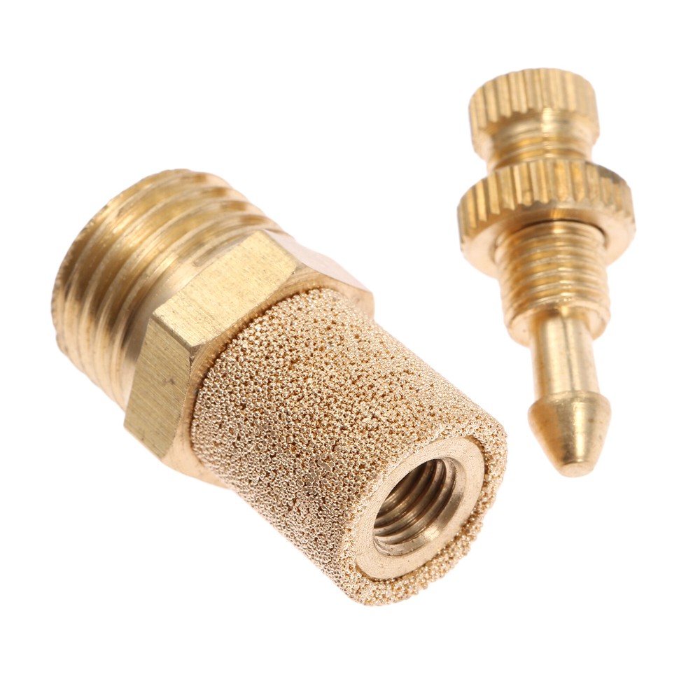 100Pcs Brass 1/8"1/4"3/8"1/2" Pneumatic Muffler Silencer Flow Speed Controller