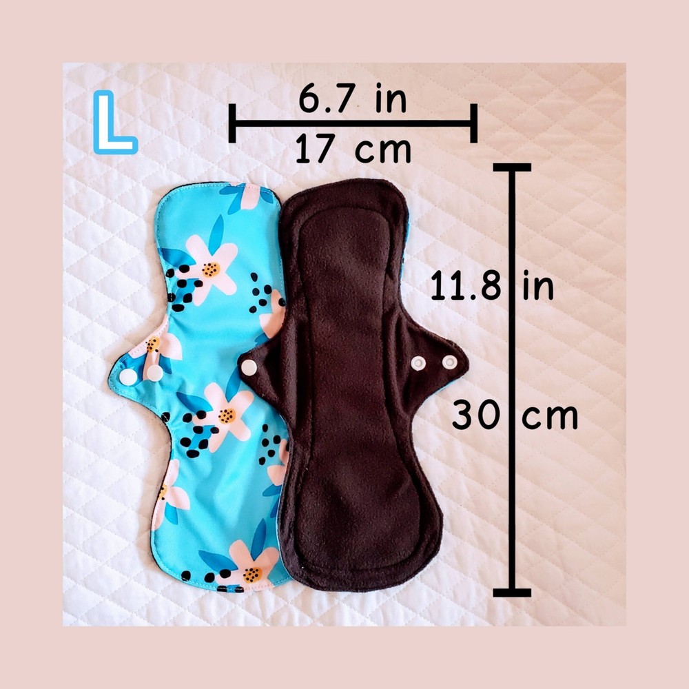 6 L Reusable Menstrual Pads - Absorbent Bamboo Charcoal