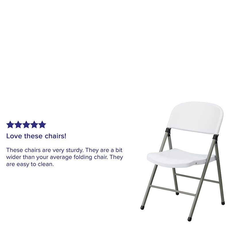 White Plastic Folding Chair
