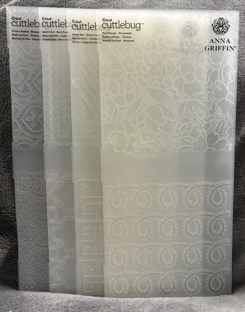 Anna Griffin Embossing Folders lot (see description for details)
