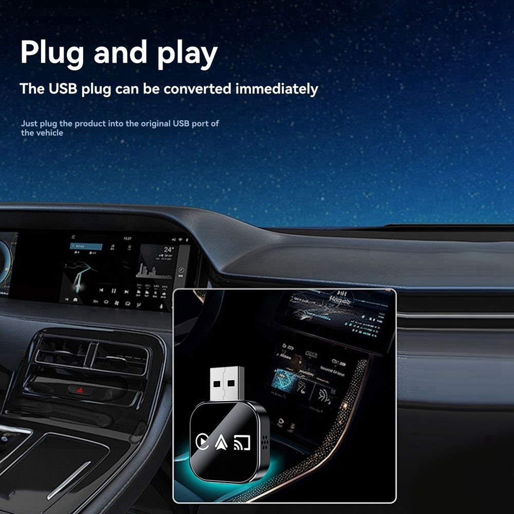 --CarPlay Adapter, Link, CarPlay, Android Auto, USB Dongle, Wired3847