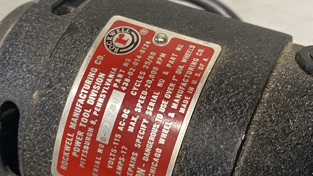 Rockwell Die Grinder 115v Machine Shop Grinding ￼