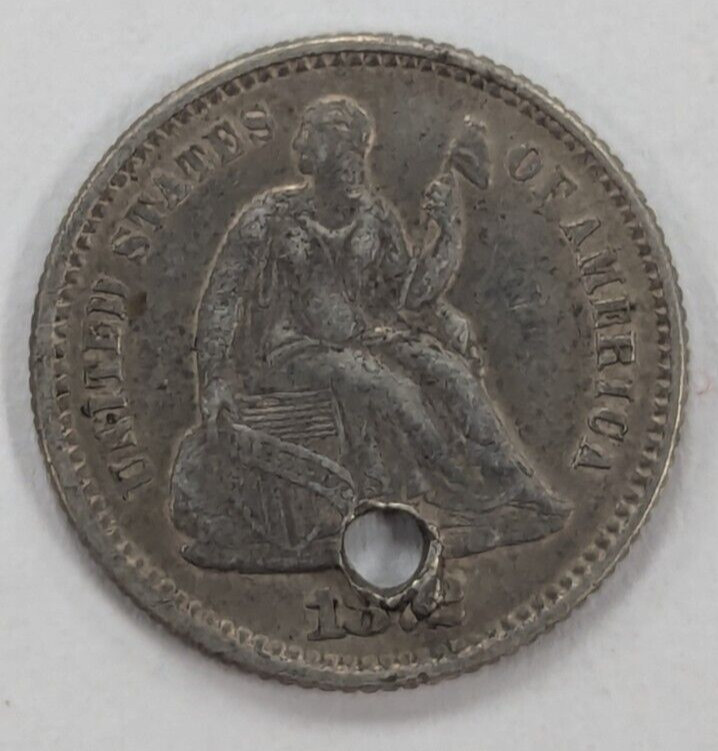 1872 Seated Liberty Silver Half Dime ~ 90% Silver ~ #353