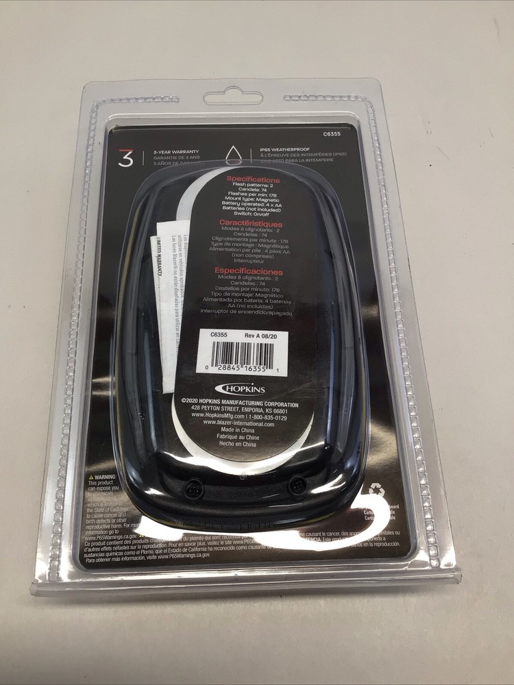 Blazer 3 Function Emergency Light Magnetic Mount 24 LED Diodes Model No C6355