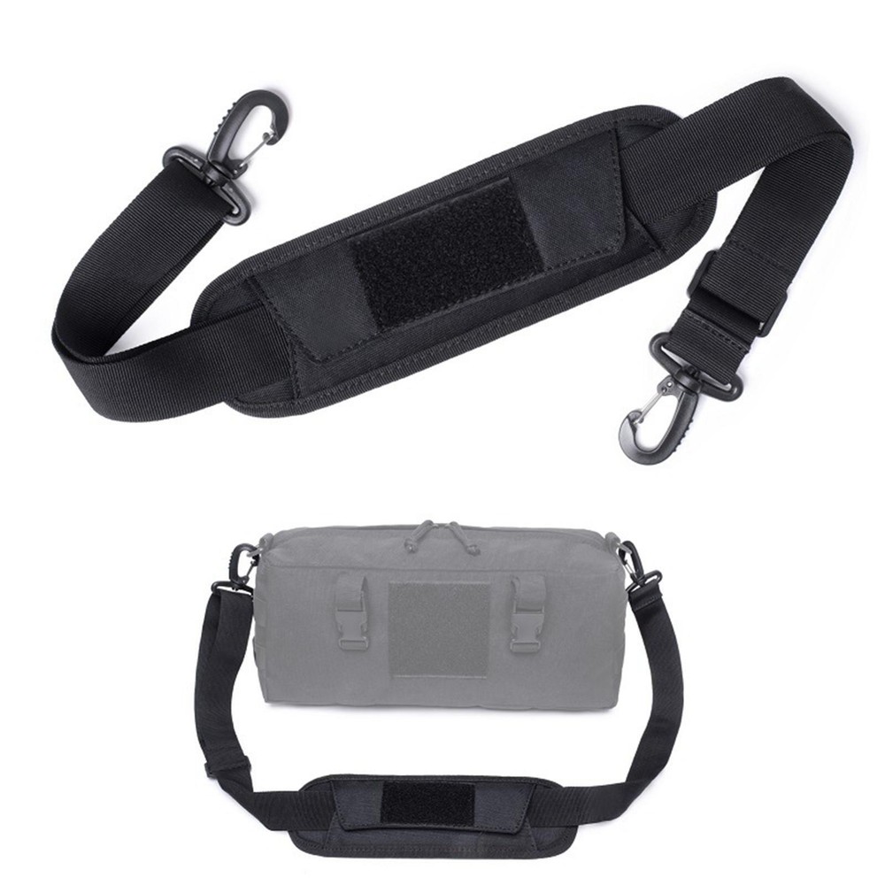 Black Adjustable Shoulder Strap Replacement with Thick Soft Pad Width 1.5in