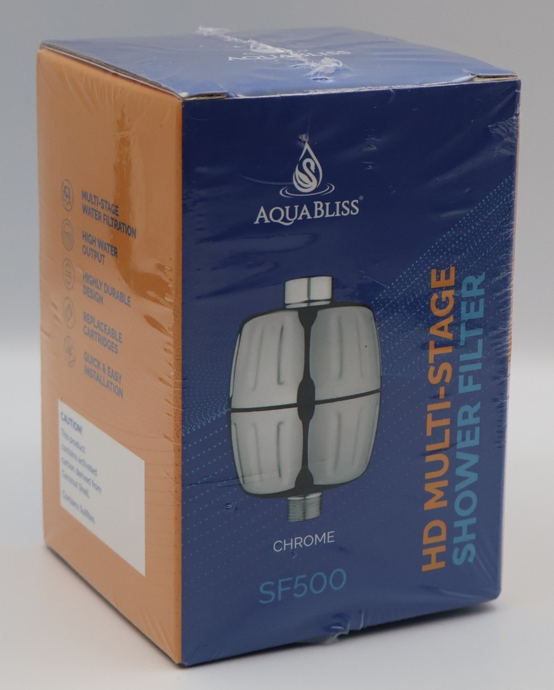 AquaBliss HD (HEAVY DUTY) Multi-Stage Chrome Shower Filter (SF500) - NEW SEALED