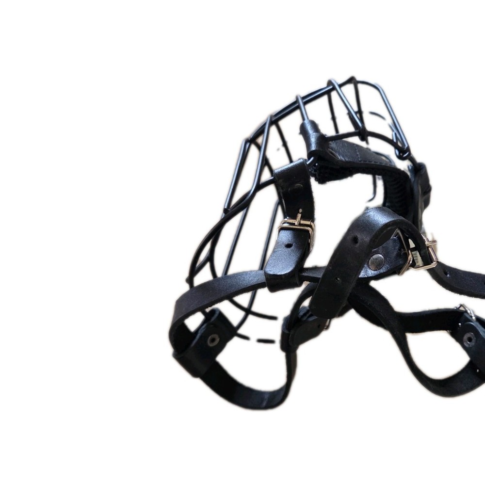 NEW Wire Basket Dog Muzzle Adjustable Straps Medium Large Dog Training Grooming