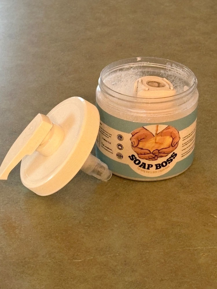 An innovative liquid hand soap maker that effortlessly transforms your used soap