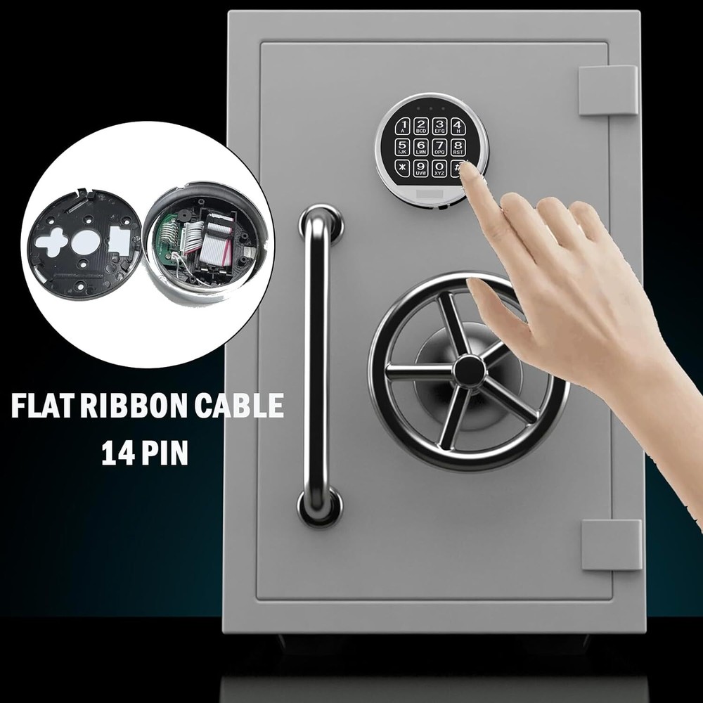 Gun Safe Lock Replacement Solenoid Lock Chrome Digital Keypad Electronic Lock