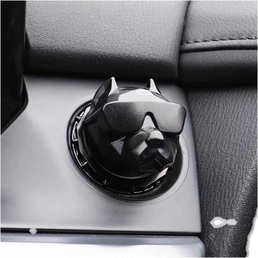 Car Push Start Button Cover, Rhinestone Engine Start Stop Button Black