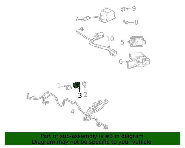 Genuine GM Park Sensor Bracket 84590523