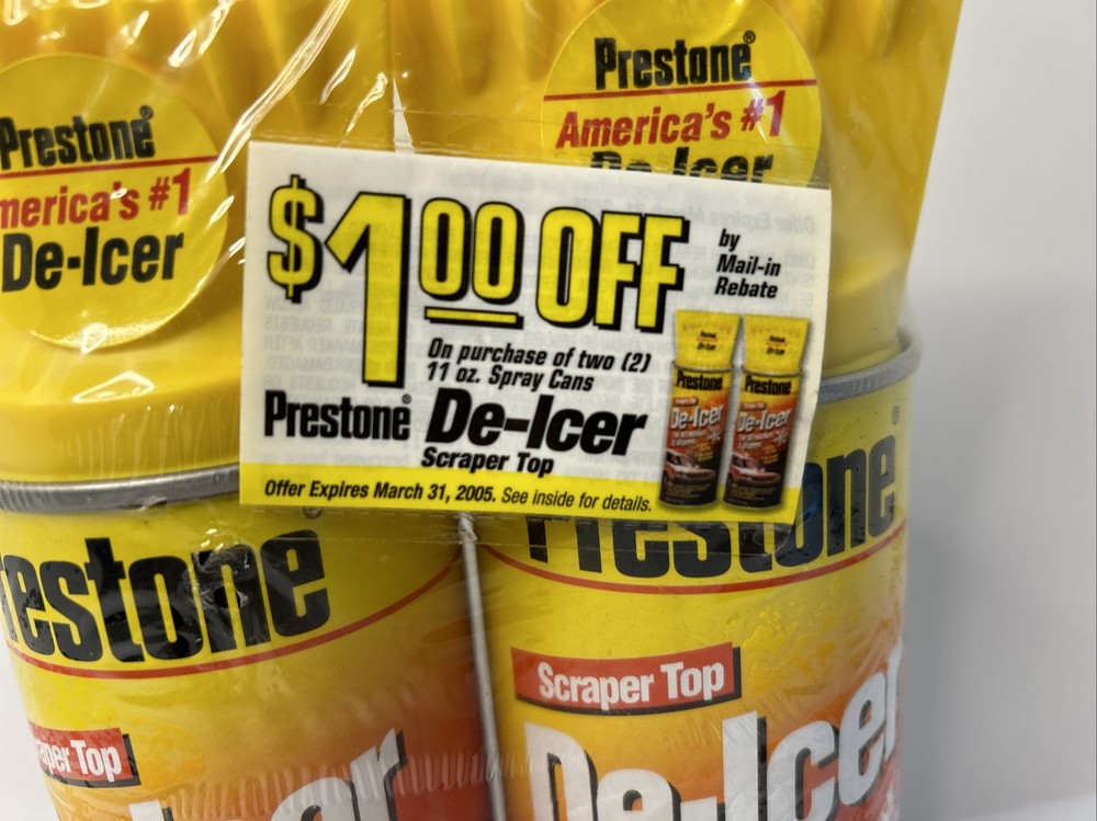 Prestone Windshield De-Icer For Wipers And Windows w/ Ice Scraper PLEASE READ