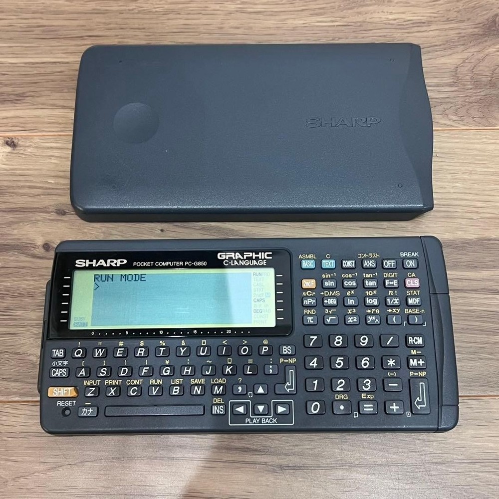 SHARP PC-G850 Pocket Computer GRAPHIC C-LANGUAGE key LCD Tested Collector