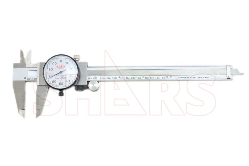 SHARS 6" & 12" Dial Caliper Combo .001" Double Shock Proof Stainless NEW R}