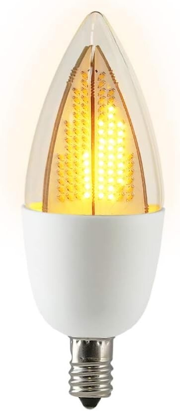 Euri Lighting Flickering Flame Bulb Decorative Candelabra 80lm - E12 White Base
