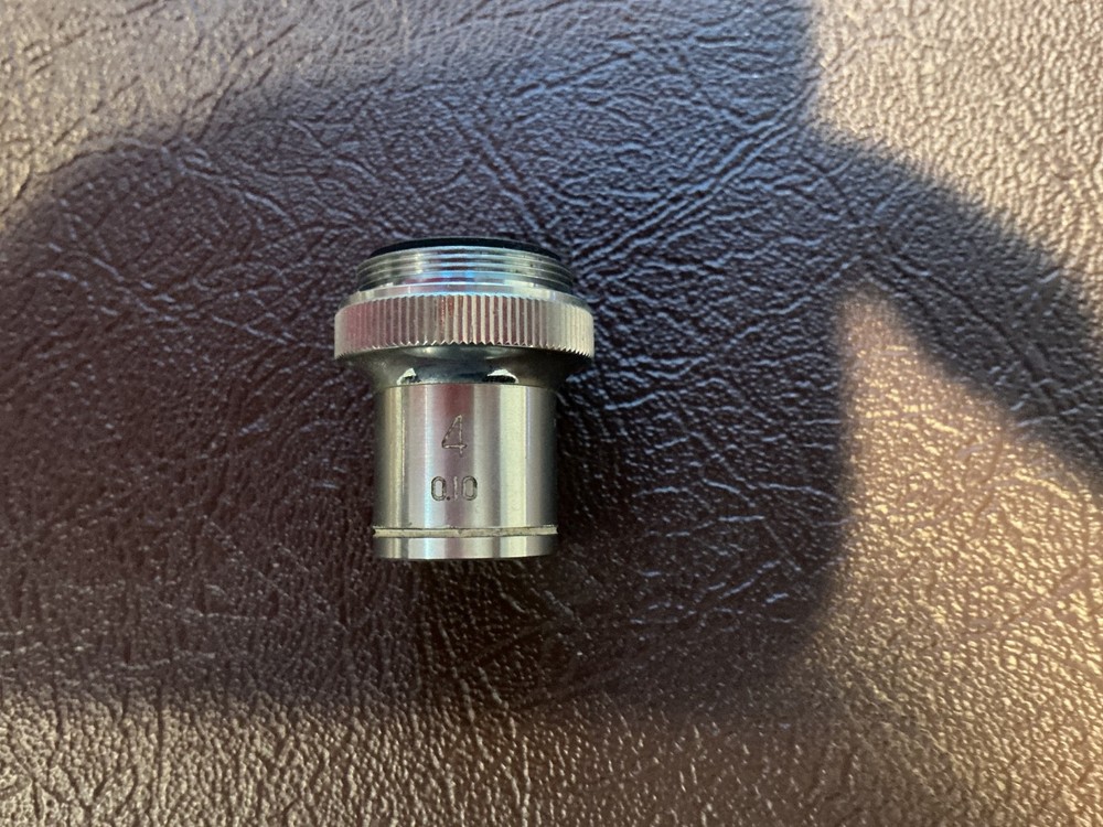 GRAF APSCO MICROSCOPE. 3 OBJECTIVES. WITH CASE.