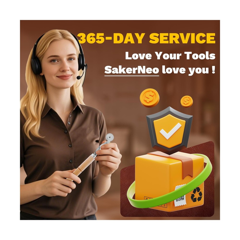 SAKERNEO Professional Leather Working Tools Kit with 52 Stamping Molds, Multi...