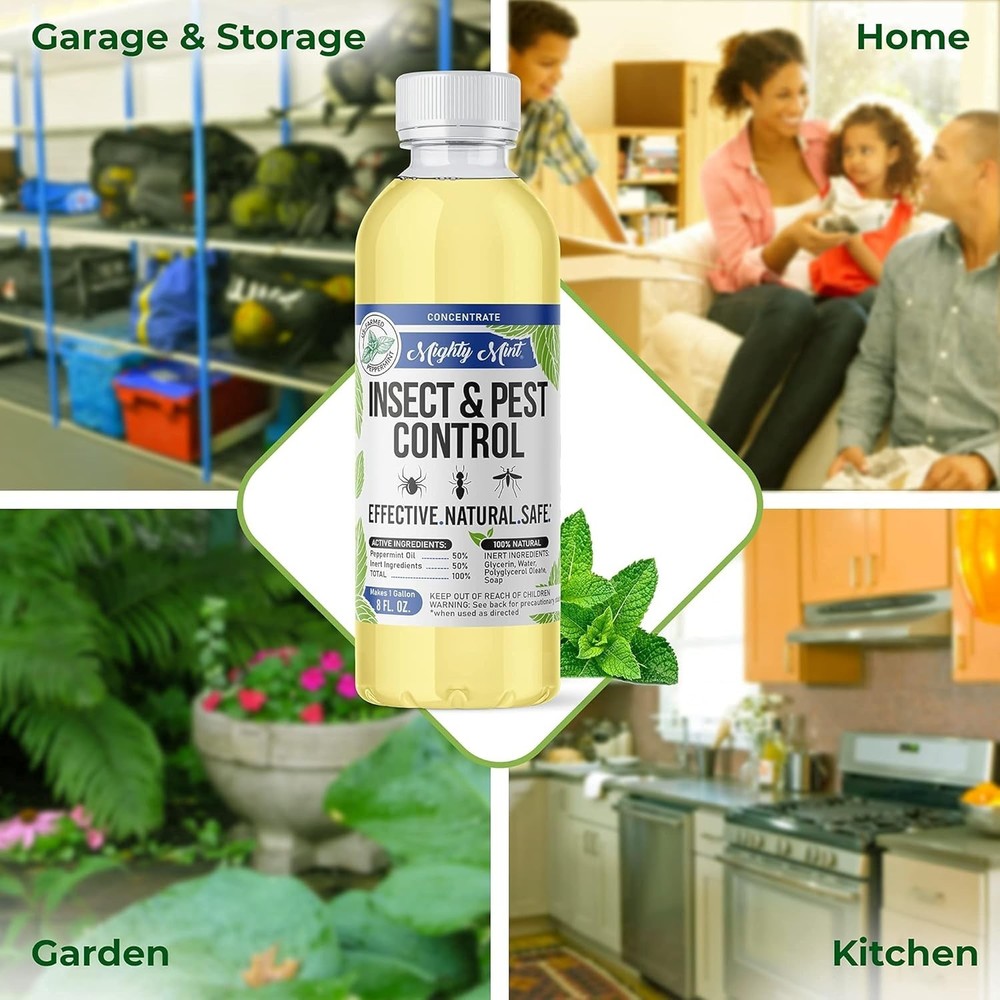 Pet-Friendly Peppermint Oil Bug Control Concentrate – 8 Oz – Safe & Effective