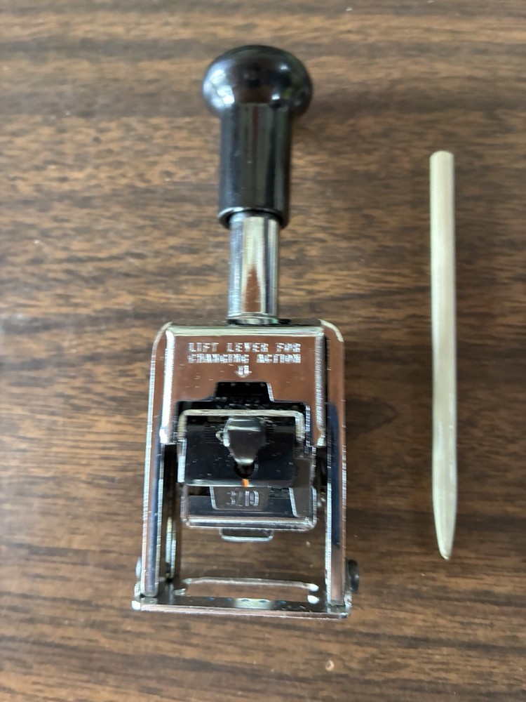 Ertan Automatic 5 Wheel Numbering Machine For Labeling With Black Handle Mod 120