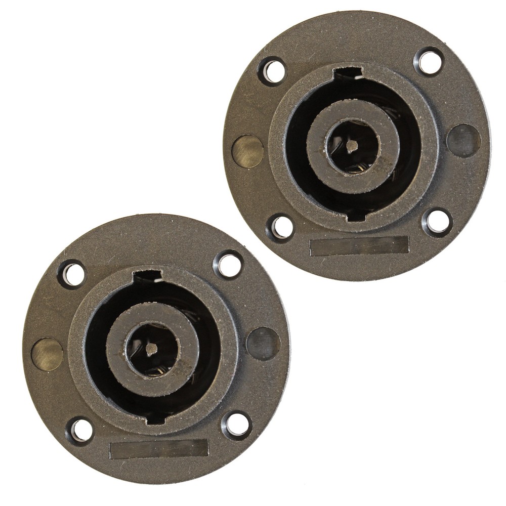2 pack 8conductor speakon compatible panel flush surface mount speaker connector