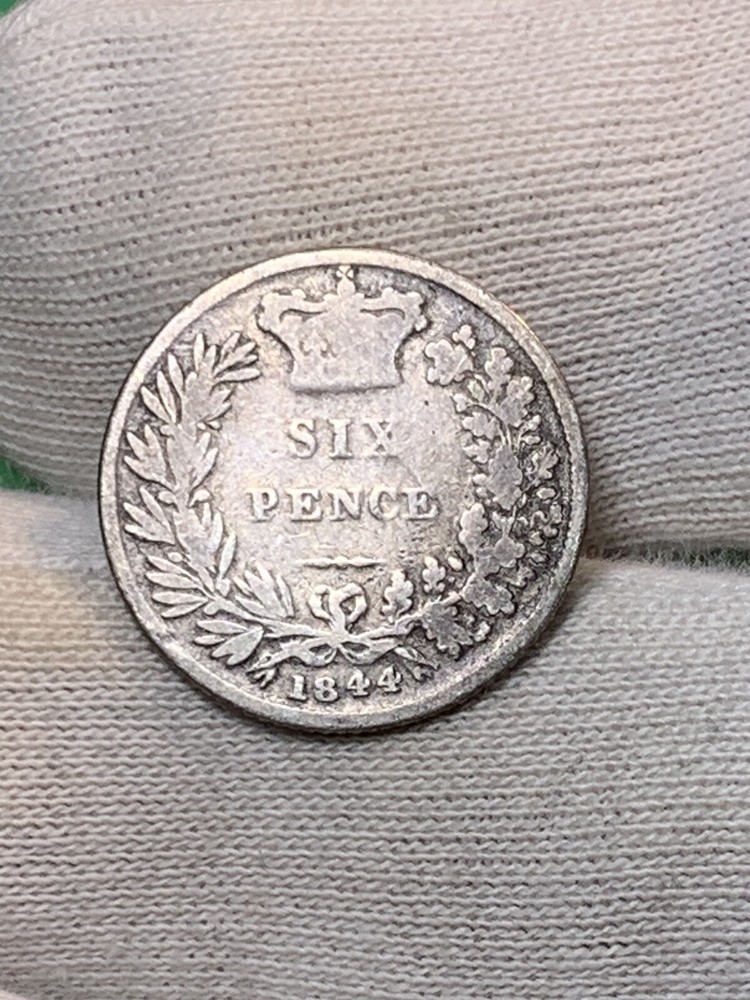 1844 Great Britain 🇬🇧 Silver Six 6 Pence (A2022)