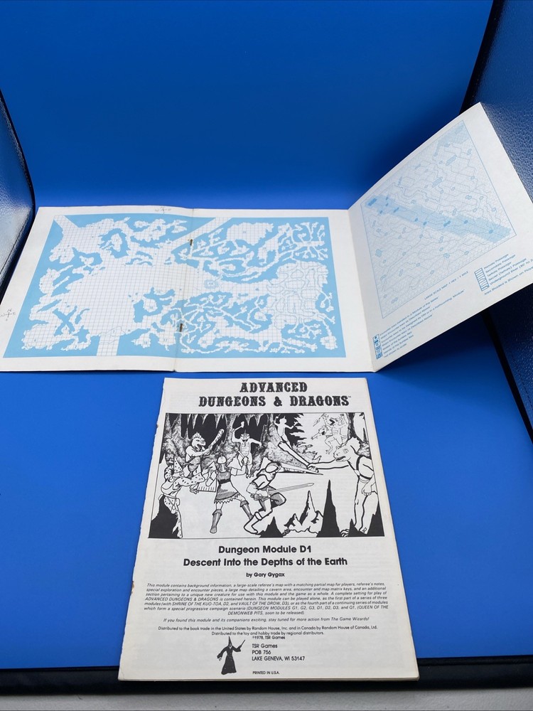 ADVANCED DUNGEONS & DRAGONS DUNGEON MODULE D1 D2 D3 COMPLETE MODULE SET TSR 1978