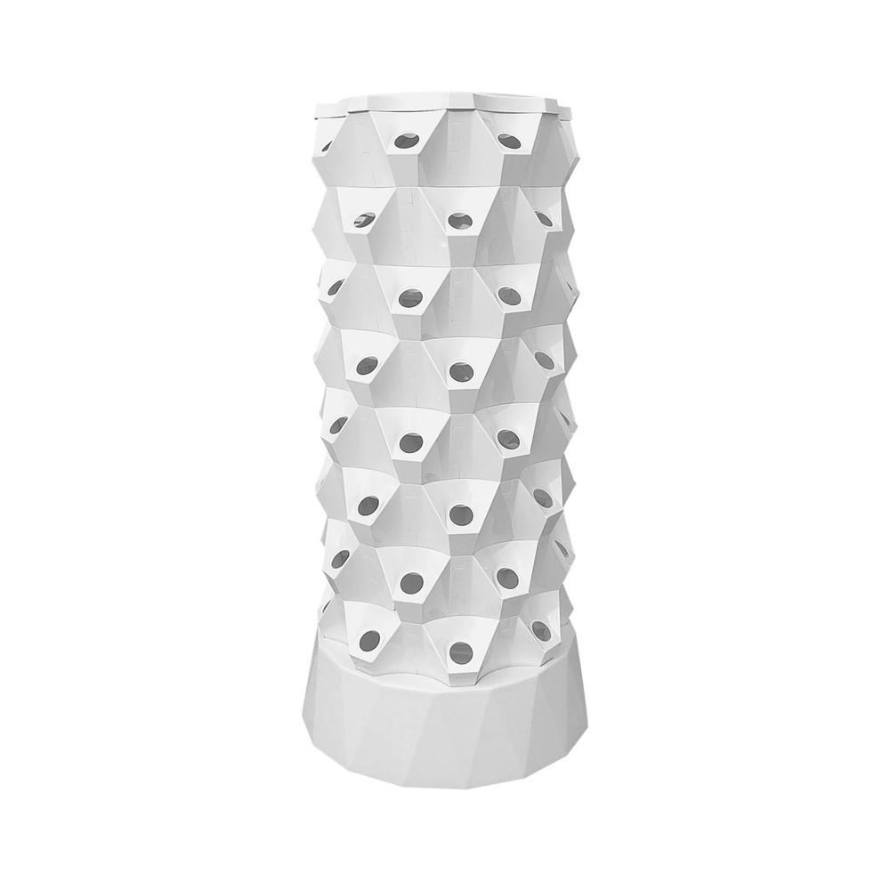 Vertical Hydroponic Tower Garden Growing System 64 Slots W/ Water Pump
