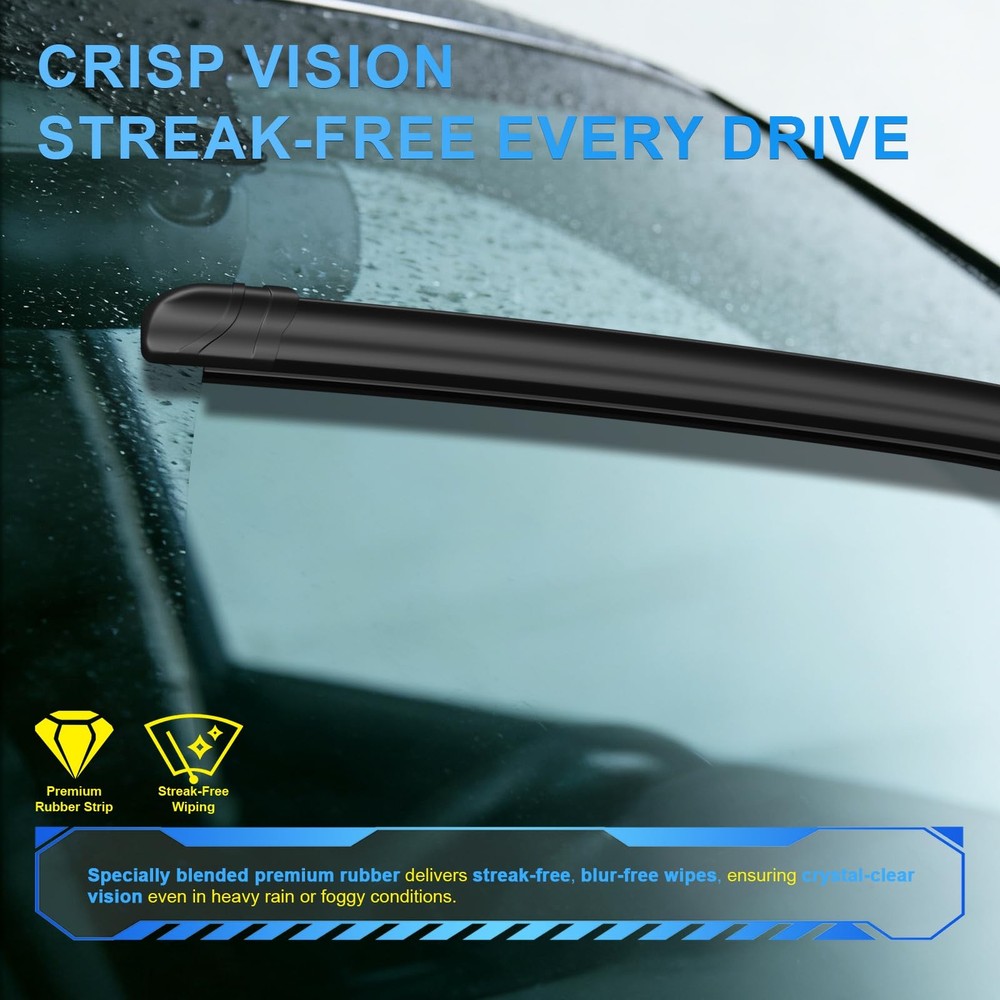 Premium Windshield Wipers Set for 20092019 Corolla & 20132025 RAV4""