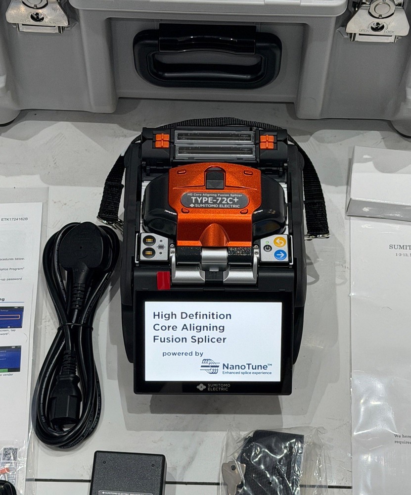 Sumitomo TYPE72C+ High Definition Aligning Splicer Complete Kit 50 Arcs
