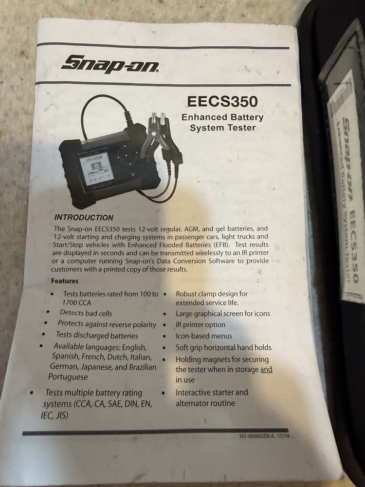 Snap-on EECS350 Enhanced Battery System Tester