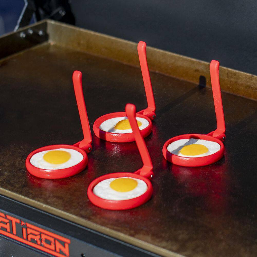 Egg Ring Set Red (Silicone) (4-Pack)