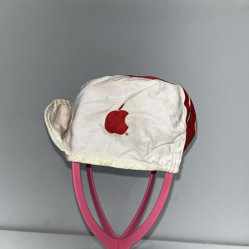 APPLE COMPUTER Cotton Cycling Hat 80s Cap Yale Computer Science Hat RARE