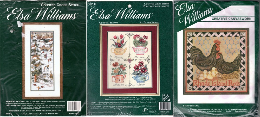 CHOICE: Needlework Kits JCA Elsa Williams Cross Stitch Crewel Needlepoint