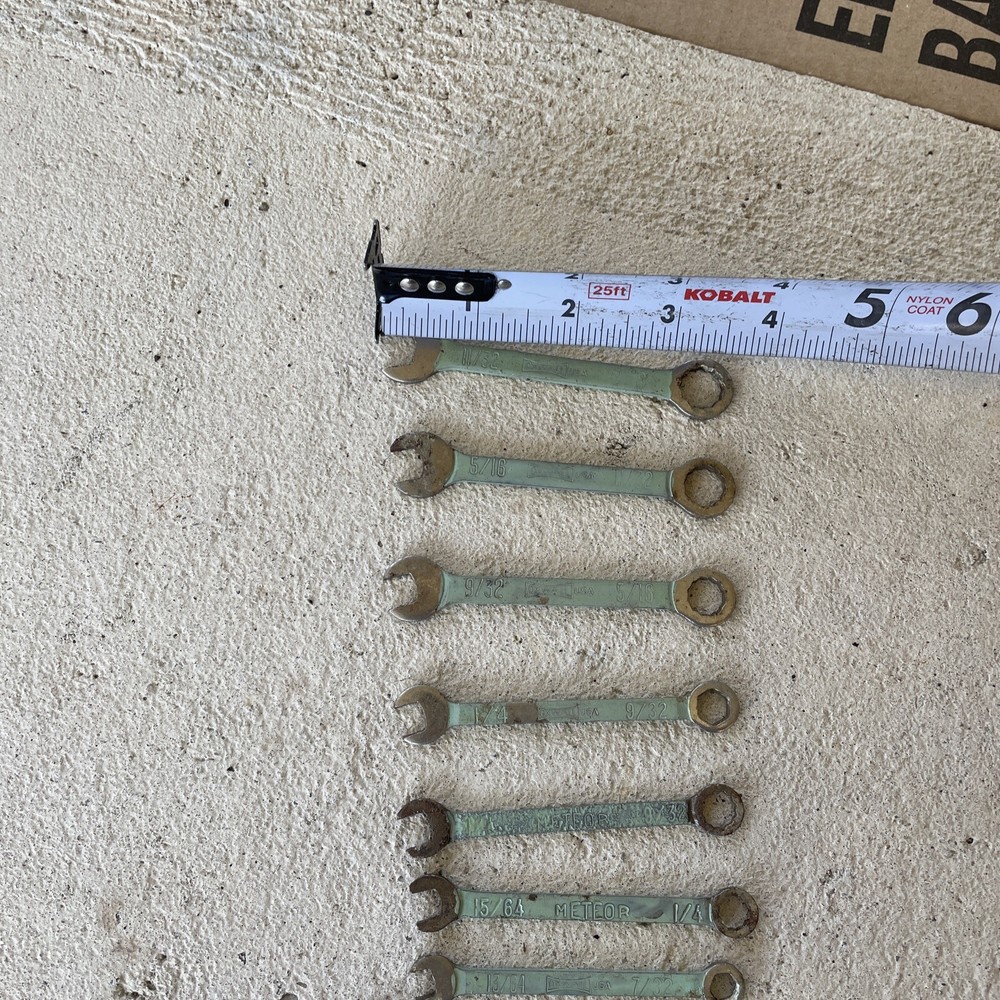 Vintage Oxwall Meteor Ignition Wrench 9 Mini Combination Wrenches, USA