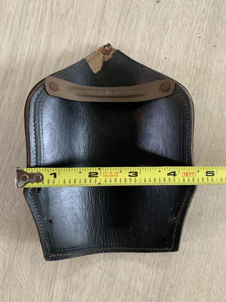Vintage NSD Fire Dept. Cairns & Bros. Leather Helmet Shield Badge