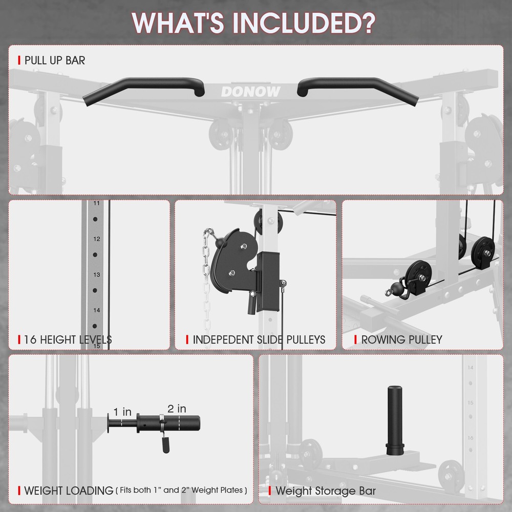 Cable Crossover Machine TrainerCable Fly Machine Home Gym System Workout Station