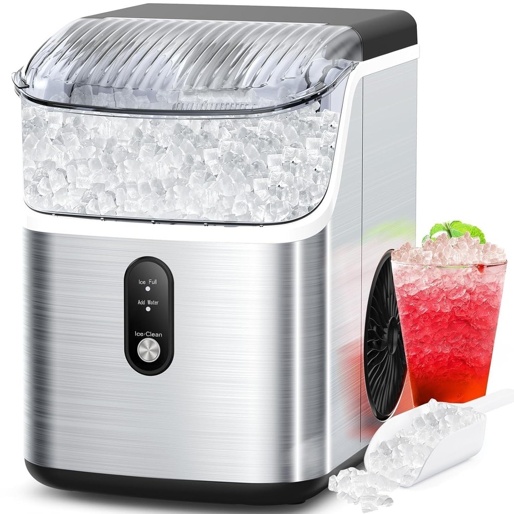 Ice Makers Countertop, Pebble Ice Maker Machine with 35lbs/24H