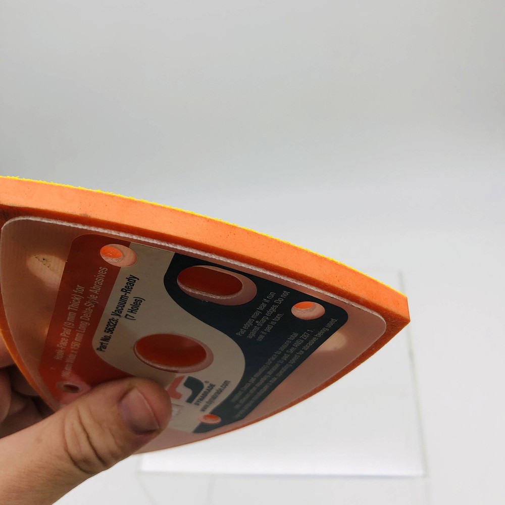Dynabrade 56323 Backing Pad Triangular Hook Face 9mm Thick 100mm W x 150mm L