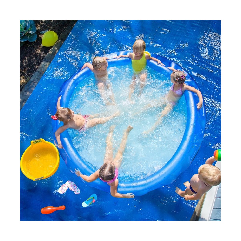 10x6.7Ft Rectangular Frame Pool Ground Cloths, Waterproof PE Swimming Pool Li...