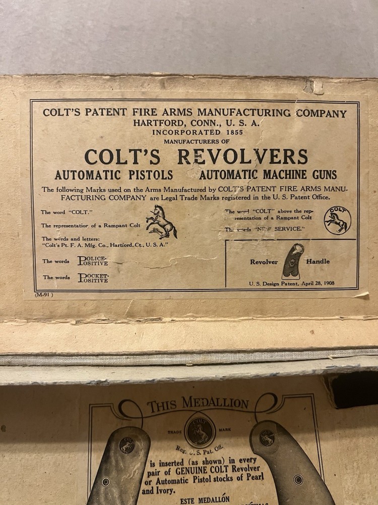 POOR CONDITION Colt Pre War Box