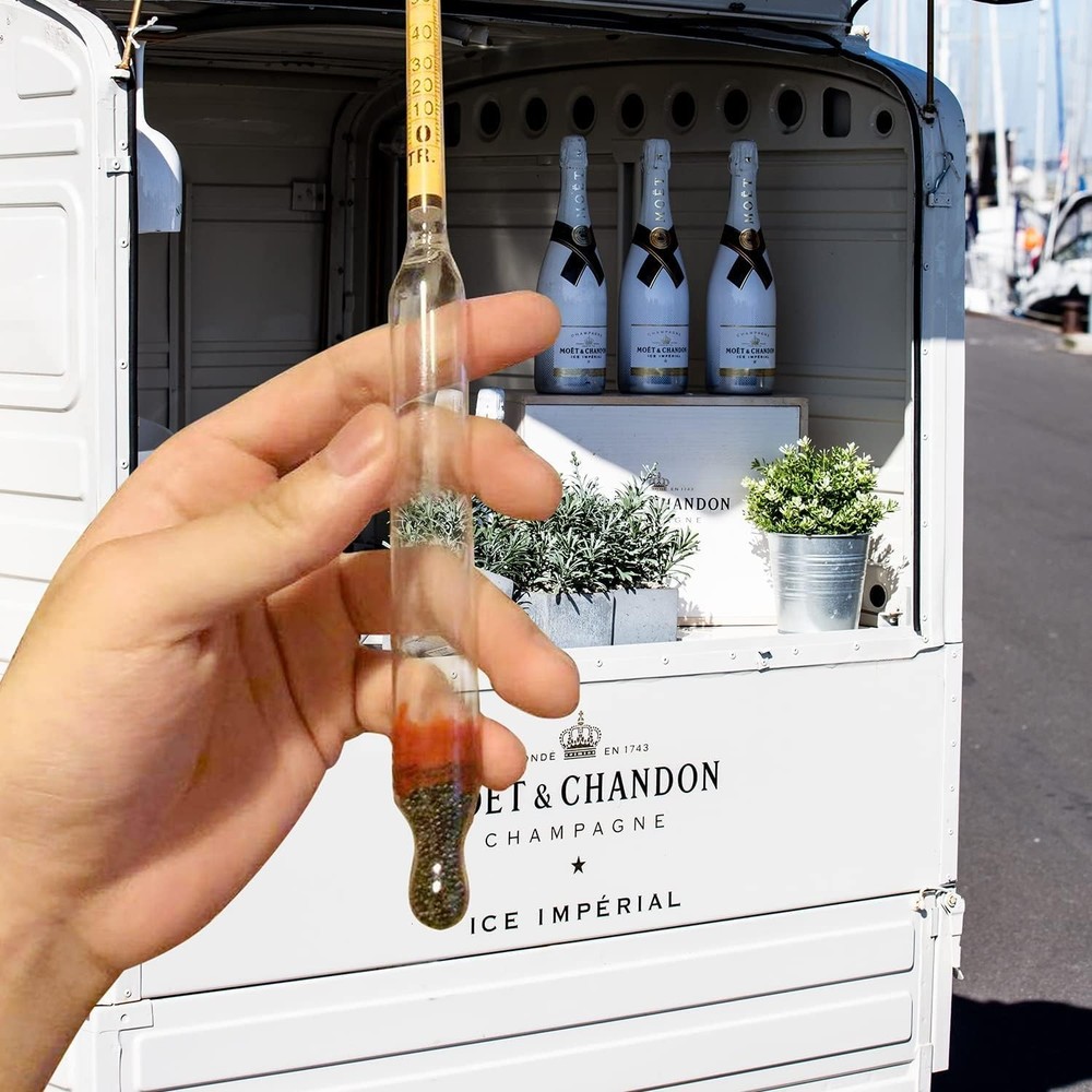 Hydrometer Alcohol Meter, 0-200 Proof and Tralle...