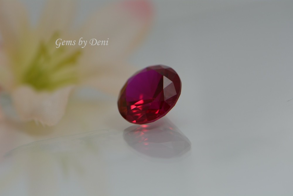 Lab-Created Ruby Round Shape Corundum (2mm-16mm).