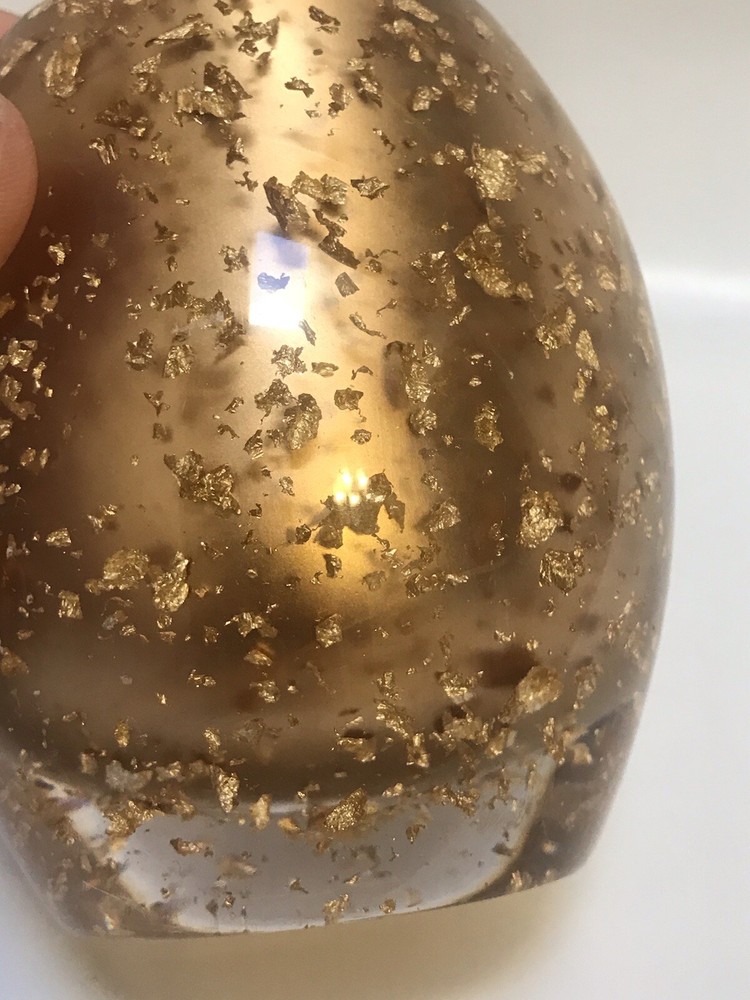 Lucite Gold-Bronze Color Metallic Effect Container 4''